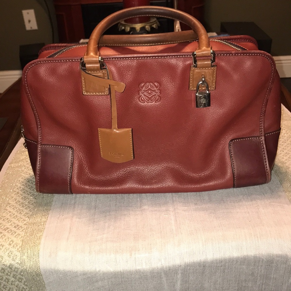 Vntg LOEWE Leather Mini-Travel HandBag Exclusive Ltd Edition by BERGDORF GOODMAN